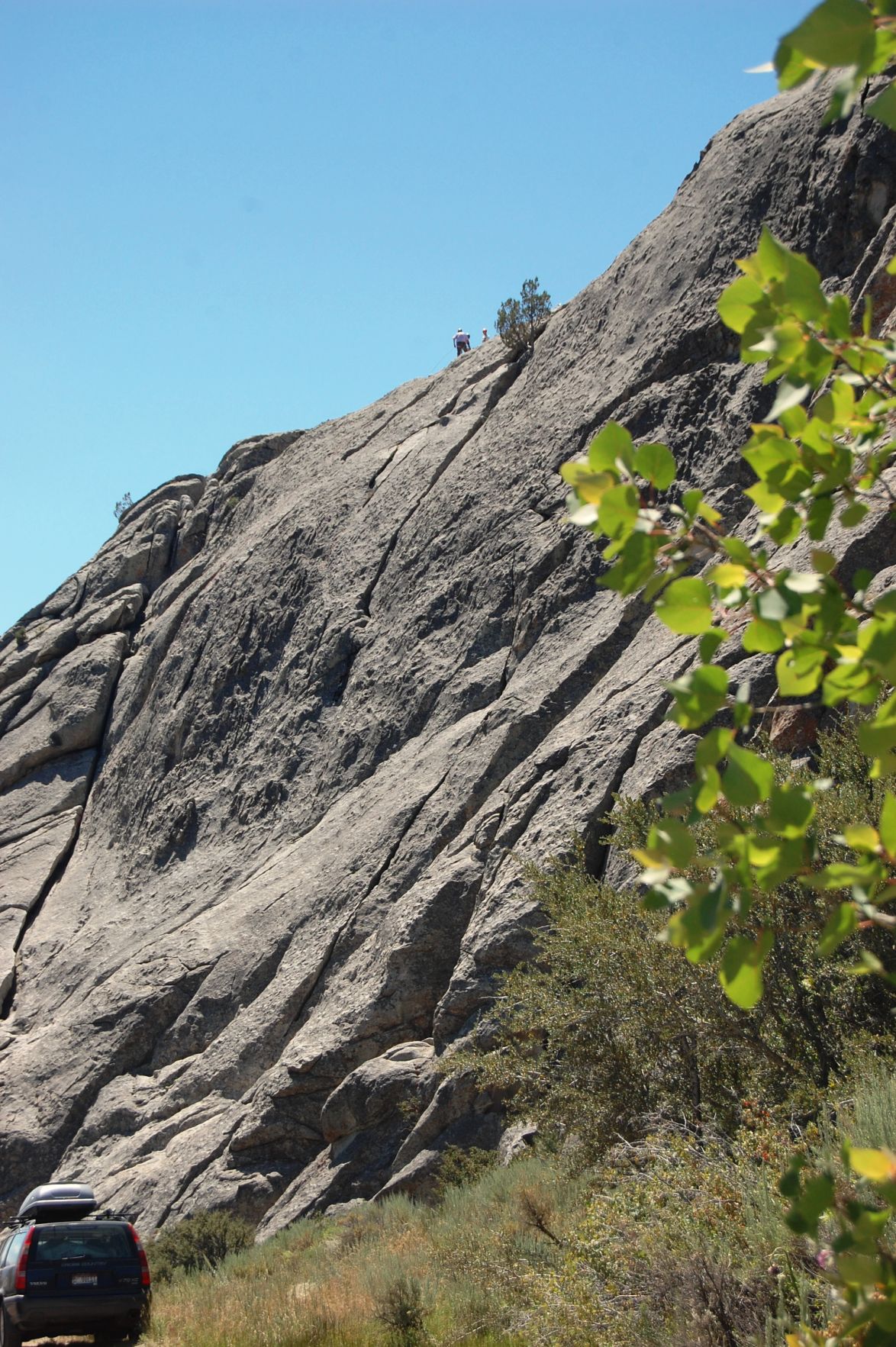Climbers on Bath Rock
